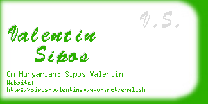 valentin sipos business card